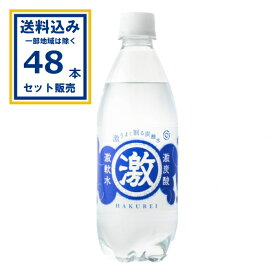 友桝飲料 ハクレイ 激炭酸激軟水 500ml×24本×2ケース (48本)(送料無料、一部地域は除く) 炭酸水 ソーダ水 スパークリングウォーター 強刺激 国産 プレーン まとめ買い ケース 箱買い