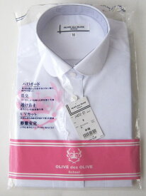 ラウンドカラーシャツ（半袖）形態安定・消臭・透け防止・UVカットOLIVE des OLIVE Schoolオリーブデオリーブスクール