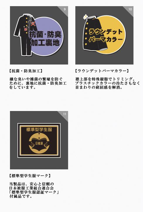 楽天市場】富士ヨット Classic 学生服上衣 撥水・抗菌防臭加工