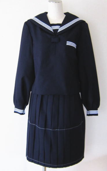 セーラー服上衣（紺・３本ライン）キャンパスメイト Campusmateウール50％/ポリエステル50％