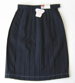 夏用スカート（紺） トンボ裏綿スカート　制服　ポリエステル90％　ウール10％