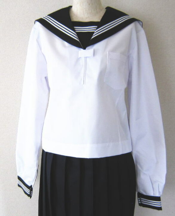楽天市場】夏用 長袖セーラー服上衣 （黒・3本ライン）MICHEL KLEIN 