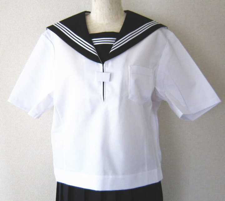 楽天市場】夏用 半袖セーラー服上衣 （黒・3本ライン）MICHEL KLEIN 