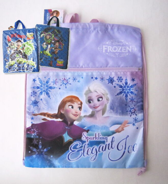 楽天市場 ネコポス送料無料 Disney ディズニー 体操着入れ ナップサック トイストーリー アナと雪の女王 入学準備 体操服袋 スクールショップコヤマ