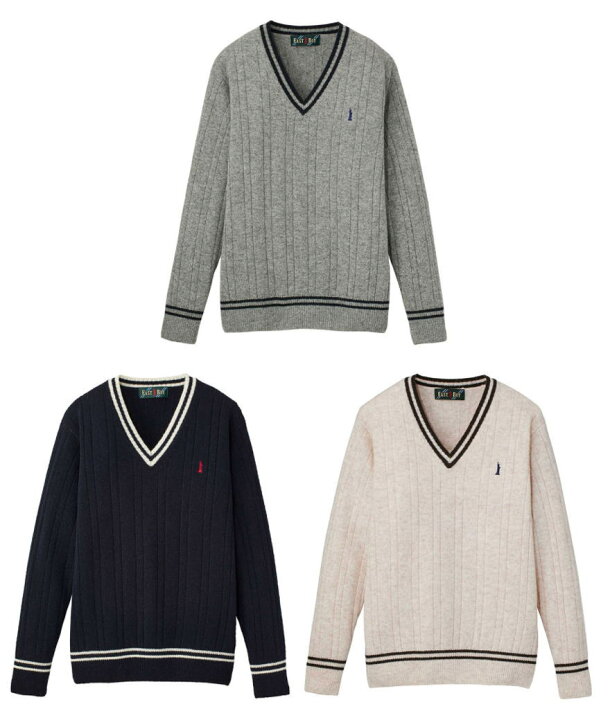 楽天市場 Eastboy イーストボーイ ラムウールセーター Vネックセーター プルオーバー ライン入り スクールセーター 制服 スクールショップコヤマ
