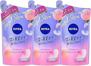 【3本セット】ニベア エンジェルスキン ボディウォッシュ ピーチ&フルーティーの香り 詰替 360ml