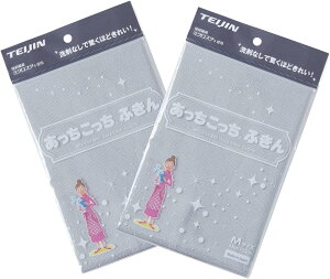テイジン あっちこっちふきん Mサイズ 2枚セット 新色シリーズ 日本製 マイクロファイバー (グレー2枚セット)