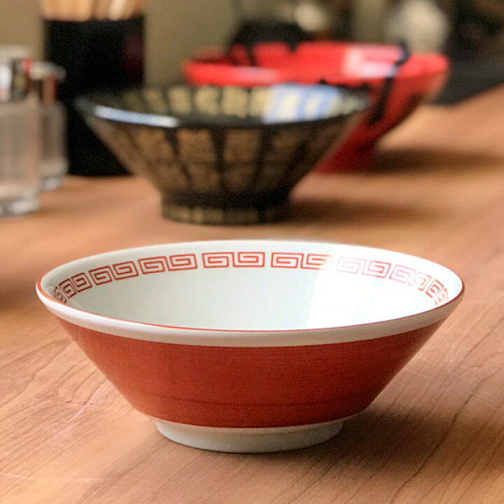 楽天市場】赤巻鳳凰切立6.5丼 中華食器 ラーメン丼 業務用 らーめん丼 