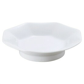 ニューアジアン 八角高台皿 白 中華食器 八角皿 業務用 日本製 磁器 約18.8cm チャーハン シュウマイ シューマイ 中華皿 プレート 白い器
