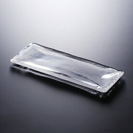 水墨 長角皿 大 白 ガラス プレート 正角・長角 業務用 約320mm