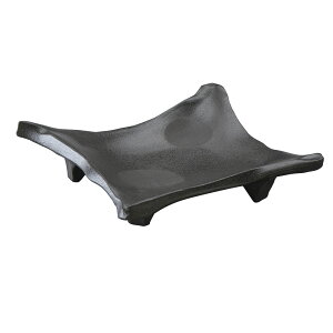 炭化土ちぎり角向付 和食器 刺身鉢・向付 業務用 約20.5cm 中鉢 刺身 刺身皿 さしみ お造り 料亭 小料理屋 会席料理 食堂 単品メニュー 本格 高級 寿司店 旅館 人気 おしゃれ