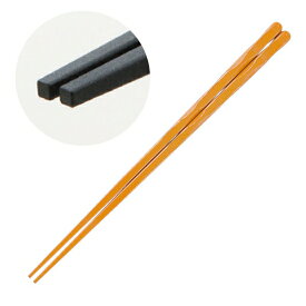 22.7cm面彫箸オレンジ 漆器 樹脂箸（22cm以上） 業務用 約22.7cm