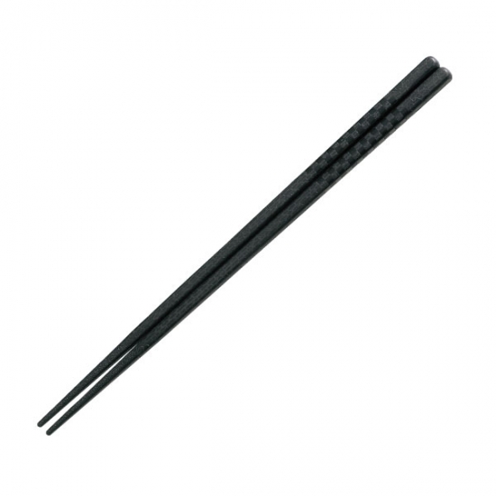 激安直営店22.5cm四角箸ニュー格子ブラック 漆器 樹脂箸（22cm以上） 業務用 約22.5cm