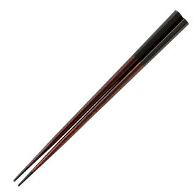 木製六角箸 23.5cm 黒塗分け 漆塗 漆器 木製箸 業務用 約23.5cm