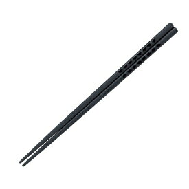 22.5cm木目四角箸 フラワー ブラック 漆器 樹脂箸（22cm以上） 業務用 約22.5cm