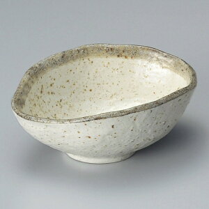 白唐津変型小鉢 和食器 小鉢(大) 業務用 約15cm 和食 和風 鉢 サラダ 枝豆 冷奴 おひたし 煮物 唐揚げ デザート 漬物 一品料理 居酒屋 焼肉店 ボウル 和カフェ おしゃれ