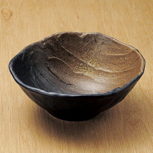 黒備前吹き荒ソギ23cm大鉢 和食器 盛鉢 業務用 約23.2cm 和食 和風 鉢 大鉢 サラダ 揚げ物 煮物 ボウル 創作料理 ボール 人気 定番