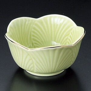 渕金ヒワ葉型小鉢 小 和食器 小鉢(小) 業務用 約8.6cm 和食 和風 鉢 サラダ 枝豆 煮物 おひたし キムチ 冷奴 揚げ出し豆腐 デザート 焼肉店