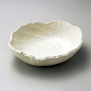 白地うず潮9号盛鉢 萬古焼 和食器 大鉢 業務用 約27.5cm 和食 和風 鉢 盛鉢 サラダバー 総菜 おばんざい 和食レストラン サラダ 揚げ物 煮物