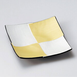 二色千段四ツ重ね皿 和食器 角皿(中) 業務用 約18.8cm 和食 和風 和皿 高級 お造り 揚げ物