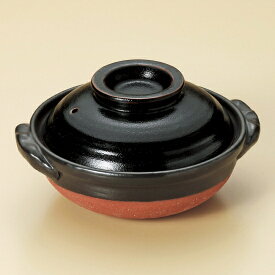 柚子天目6号鍋 萬古焼 和食器 雑炊鍋・小鍋 業務用 約21.8cm 和食 和風 湯豆腐 ぞうすい 鍋料理