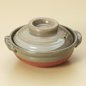 京風白刷毛目5号鍋 萬古焼 和食器 雑炊鍋・小鍋 業務用 約17cm 和食 和風 湯豆腐 ぞうすい 鍋料理