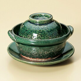 織部4.5号鍋 受皿付 信楽焼 和食器 雑炊鍋・小鍋 業務用 約15cm 和食 和風 湯豆腐 ぞうすい 鍋料理