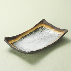 あかね手作り長角皿 大 和食器 長角皿 業務用 約27cm 和食 和風 串物 ホッケ皿 揚げ物