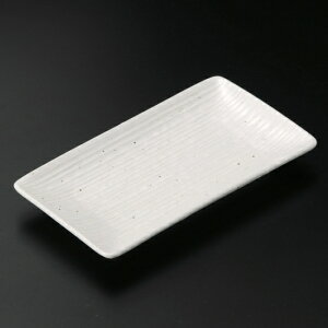 粉引千段串皿 和食器 串皿・のり皿 業務用 約18cm 和食 和風 焼き鳥 揚げ物 創作料理 海苔 ホテル 天ぷら 和食レストラン 焼き鳥屋