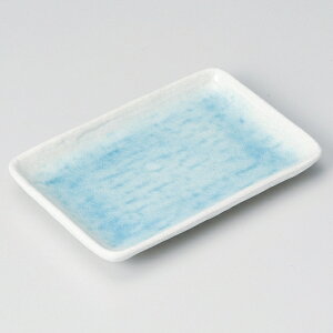 トルコブルー長角6寸皿 和食器 串皿・のり皿 業務用 約17.6cm 和食 和風 焼き鳥 揚げ物 創作料理 海苔 ホテル 天ぷら 和食レストラン 焼き鳥屋 串物