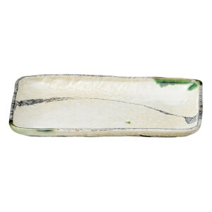 織部流線 8号長角皿 和食器 長角皿 業務用 約24cm 和食 和風 串物 ホッケ皿 揚げ物