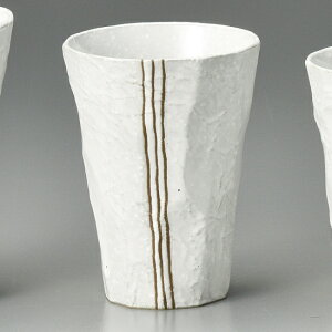 モダン手折タンブラー 白 和食器 フリーカップ 業務用 約8×10.5cm 和バル 喫茶店 アイスコーヒー 居酒屋 和風ダイニングバー コーヒーフロート 和風 パフェ アイスティー