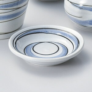 水晶流水やくみ皿 和食器 そば徳利・そば猪口・薬味皿 業務用 約9cm そば 蕎麦 ソバ うどん そうめん やくみ 薬味 皿 丸 小皿 レトロ おしゃれ