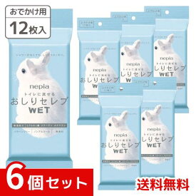ネピアおしりセレブウエットおでかけ用 12枚入×6個セット 4901121831169 #
