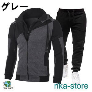 ゴルフウェア メンズ セットアップ 上下セット メンズ ジップパーカー ジョガーパンツ ゴルフパンツ トップス ロゴプリント スポーツウェア 秋 冬