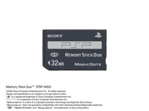 �������[�X�e�B�b�N �f���I PSP-M32 32MB �\�j�[ SONY �������[�J�[�h PSP��p