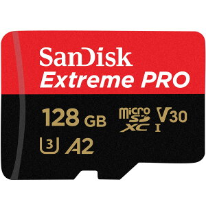 SanDisk microSDXC 128GB Extreme PRO UHS-1 U3 V30 4K Ultra HD �Ή� SD�A�_�v�^�[�t