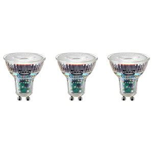 IKEA LED�d�� SOLHETTA �\�[���w�b�^ GU10 230���[���� �z���C�g 3�Z�b�g 104.987.92