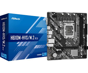 ASRock �}�U�[�{�[�h H610M-HVS/M.2 LGA1700 DDR4 HDMI VGA M.2 USB 3.2 MicroATX