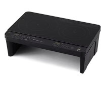 楽天市場】2口ihコンロ 脚付 ihk-w13s-b ブラックの通販