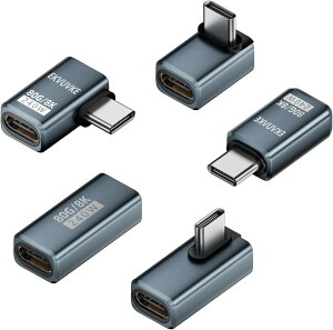 USB C L�� �ϊ��A�_�v�^ 5��ރZ�b�g USB4.0 Type-C �ϊ� 240W 5A �}���[�d 80Gbps �f�[�^�]�� 8K �f���o�� OTG�Ή� Thunderbolt 5/4/3 Mac Book Switch GALAXY �Ή�