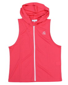 冷却ベスト レディース ゴルフウェア ひんやり クール 熱中症対策 暑さ対策 冷感 濡らして絞る 春夏 ピンク Lサイズ
