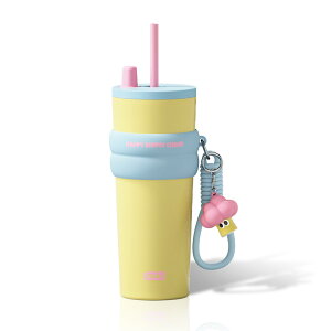 Sidagar 710ml ���� �^��f�M�^���u���[ �X�e�����X�� �ė��p�\ �X�g���[�t�� �R��Ȃ� �E�H�[�^�[�{�g�� �ۉ��ۗ� ���s�p �R�[�q�[�J�b�v Yellow