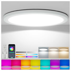 LED�V�[�����O���C�g 10�� �������F 5200lm �����R���t ���^ �Ԑڌ� RGB�J���[ �V��Ɩ� ��� �Q�� ���r���O �_�C�j���O �q������