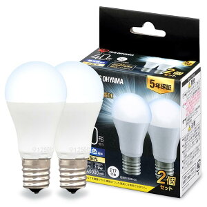 �yE17�z�A�C���X�I�[���} LED�d�� 40W�`���� �����F �������a17mm �L�z�� 2�p�b�N �����Ή� LDA4D-G-E17-4T62P