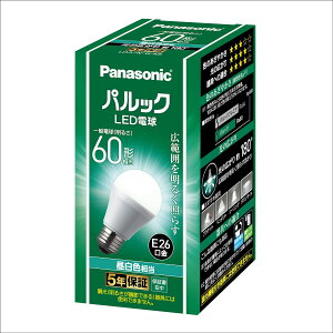 �p�i�\�j�b�N LED�d�� �������a26mm �d��60�`���� �����F����(7.0W) ��ʓd�� �L�͈͂��Ƃ炷�L�z���^�C�v ���O���Ή� �����Ή� LDA7NGK6