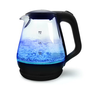 �d�C�P�g�� �K���X 1.2L ��e�� 800W �����d��OFF �󕰂��h�~ LED���C�g�t�� ������� �V���v�� �u���b�N �����K���X ����������