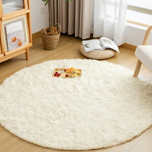 Sun Deco ���O �J�[�y�b�g �V���M�[���O �~�` ���a120cm �􂦂郉�O ���O�}�b�g ����~�� �h���O�~ �ӂ���Ǝ�G�� �I�[���V�[�Y�� ���r���O�p ���イ���� �_�炩�� (���n�E�A�C�{���[, �~�`��
