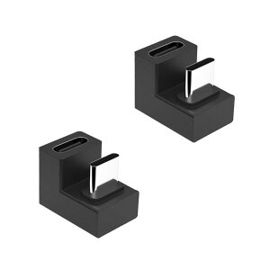 USB-C�ϊ��A�_�v�^�[ U���^ 2�Z�b�g 180�x 100W PD�[�d �f�[�^�]�� 10Gbps �����ʐM �R�l�N�^ Type-C �ϊ��v���O �m�[�g�p�\�R�� �^�u���b�g ���o�C�����j�^�[ �u���b�N