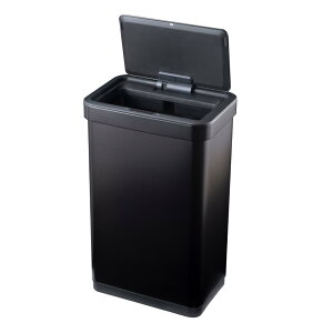EKO 2025�N10������ �V�^���f�� �S�~�� �����J�� �Z���T�[ 50L (45L�S�~�ܑΉ�) �u���b�N �G�R�m���@ �X�e�����X �C���i�[�{�b�N�X�Ȃ� �ӂ��t�� EK9578-50L-MBS